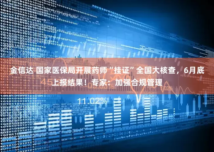 金信达 国家医保局开展药师“挂证”全国大核查，6月底上报结果！专家：加强合规管理